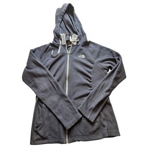 The North Face Womens Gray TKA 100 Full Zip Fleece Hoodie MK 252018 Small
